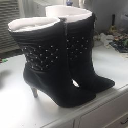Studded Black Boots