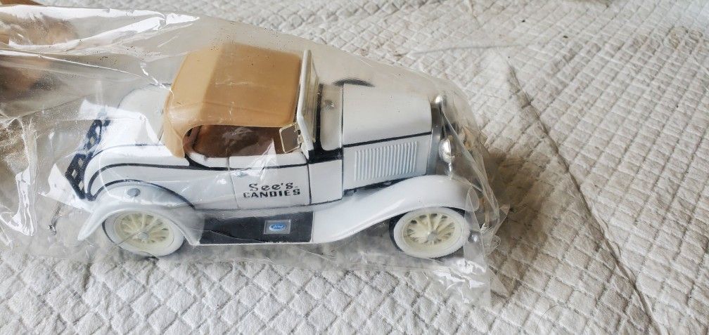 See's Candy Ertl 1930 Ford Model A Roadster Car & Coin Bank - New