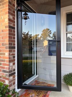 Black Full-View Storm Door with Handle