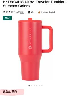 NEW HYDROJUG 40 OZ TRAVELER TUMBLER