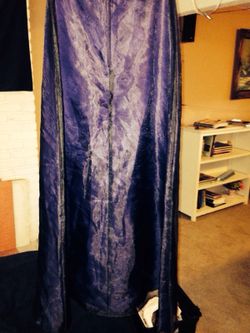 Long purple and black skirt