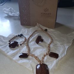 Necklace bracelet and ring set