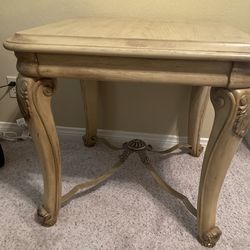 End Table Iron Solid Wood 26x26 25H