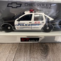 DIECAST 1/18 SCALE  VERY RARE  UT MODELS   CHEVROLET CAPRICE LOS ANGELES AIRPORT POLICE K9 HARD TO FIND BRAND NEW ! 