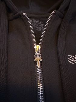 Chrome Hearts Eye Chart Dagger Zip-Up Hoodie for Sale in