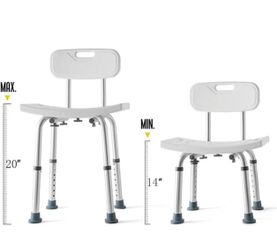 Medical King Portable Anti Slip Shower Chair - with 8 Adjustable Heights
