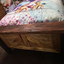 Rustic twin size bed frame