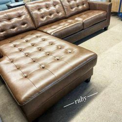 Genuine Leather Sectional Couch| Fastest Delivery 🚚