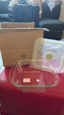 Princess House Crystal Glass Square Baking Dish