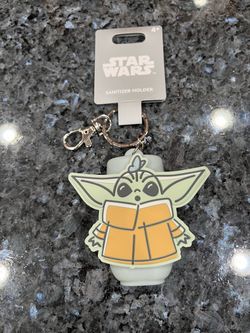 Disney Parks Star Wars Mandalorian Grogu Sanitizer Holder & Keychain