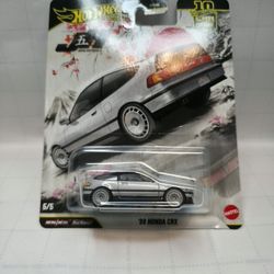 Hot Wheels '88 Honda CRX die-cast car from the premium Car Culture Japan Historics 5 collection. 