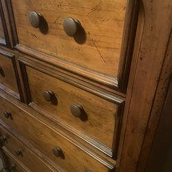 Tall 5 Drawer Dresser And 2 Nightstands