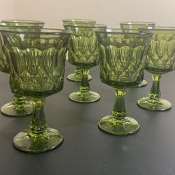 Noritake perspective, avocado, green wine/water goblin