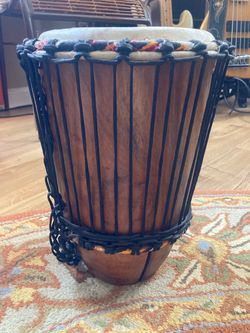 Drums and maracas. Hand made drums from west Africa.