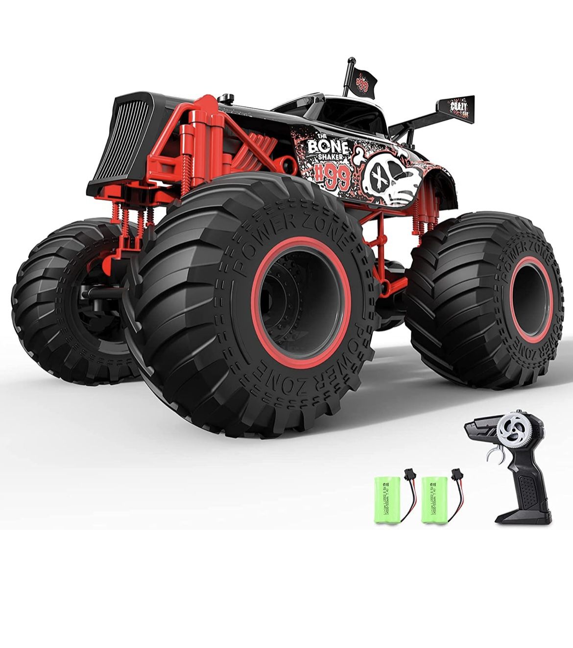 Remote Control RC Car 2.4g Monster Truck 50+ min Play Time, 15 km/h High Speed RC Car for Kids, 1:14 Scale Big Wheel All-Terrain Off-Road