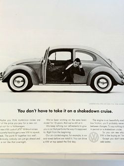 Vintage VW Car Ad • Saturday Evening Post Magazine Pullout