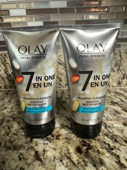 TWO (2) - New Olay Total Effects 7 In One Revitalizing Foaming Cleanser Face Wash