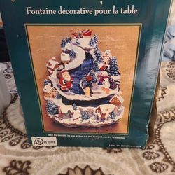 Brand NewHoliday Traditions Decorative Table Top Christmas Fountain Santa's Castle Decor