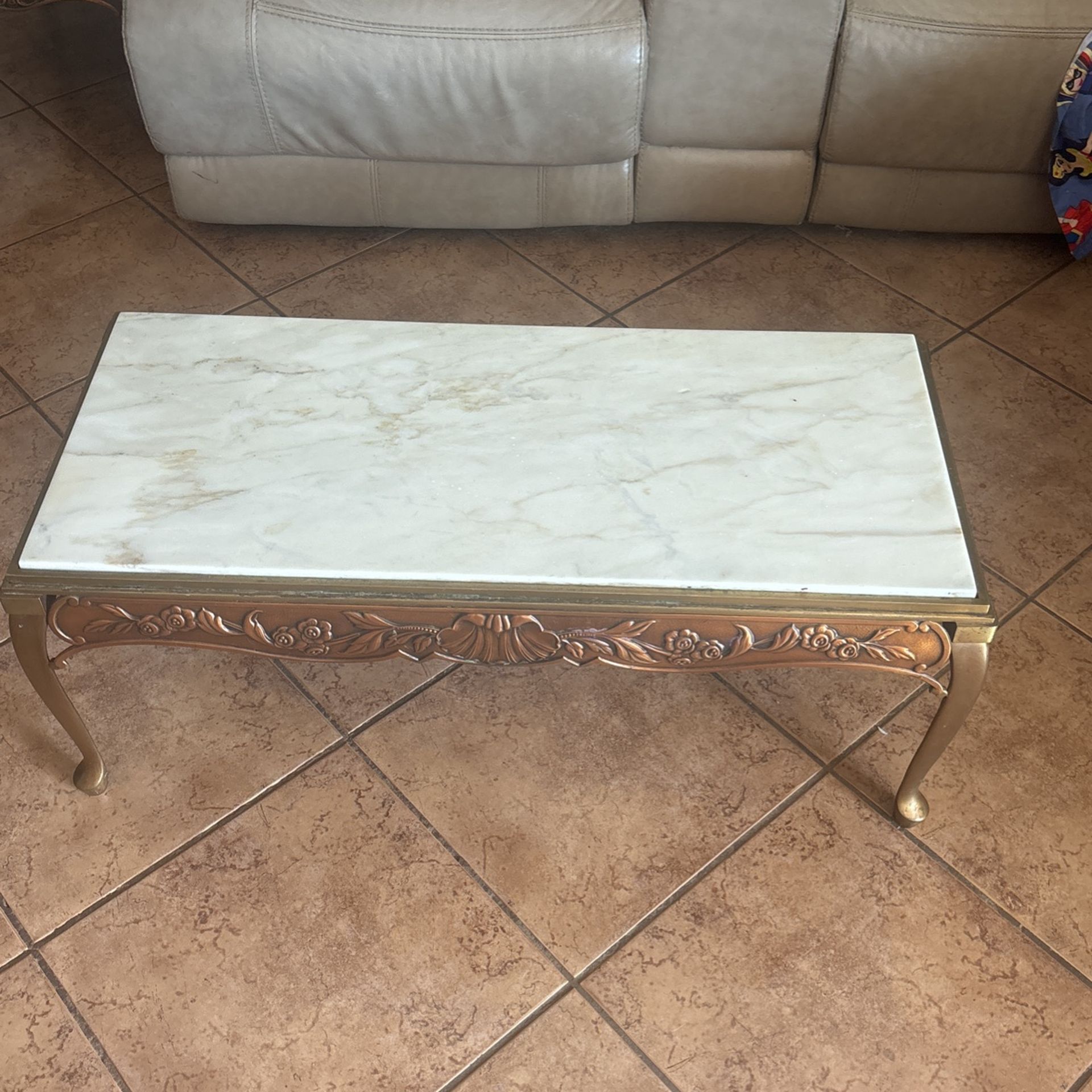 Brass And Marble Tables