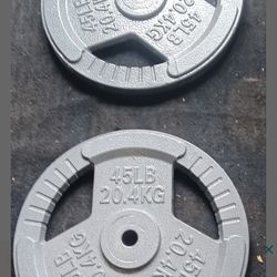 🔥2-45 Pounds Standard Plates Delivery Available 🔥