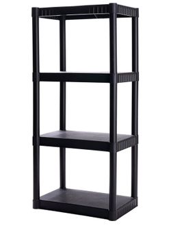 Plano 4-Shelf Plastic Storage Shelves, 48” x 23” x 14”, 200lb Capacity