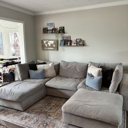 Joybird U-Sofa 5 Piece Sectional Grey