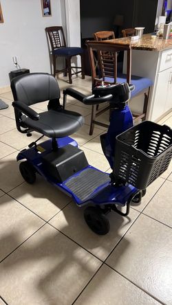 Blue 4-Wheel Electric Mobility Scooter