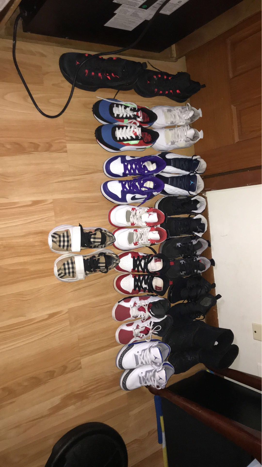 Jordans,  Nikes, Burberry