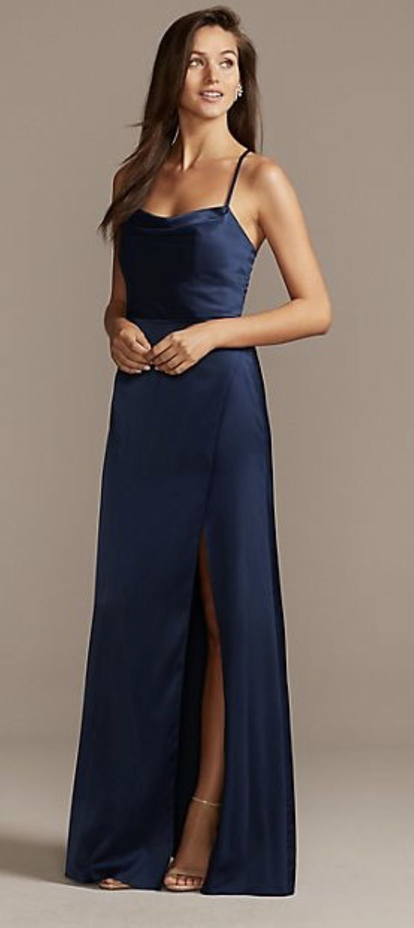 plus size fall bridesmaid dresses Plus Size Bridesmaid Dresses Satin Off The Shoulder – Lisposa main image 1