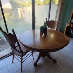 Kitchen Table And Chairs Solid Oak