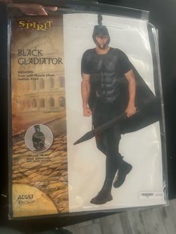 Spirit Black Gladiator Halloween Costume Adult Medium