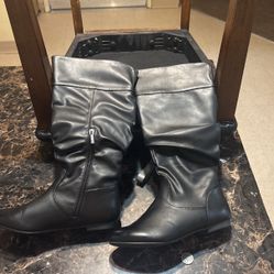 Black Leather Boot