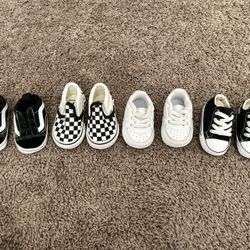 Baby vans,air Forces, And Converse Size 0-6M