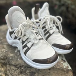 Louis Vuitton Cream and Brown Sneakers 7
