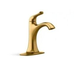 KOHLER Sundae Single Handle Single Hole Bathroom Faucet in Vibrant Brushed Moderne Brass