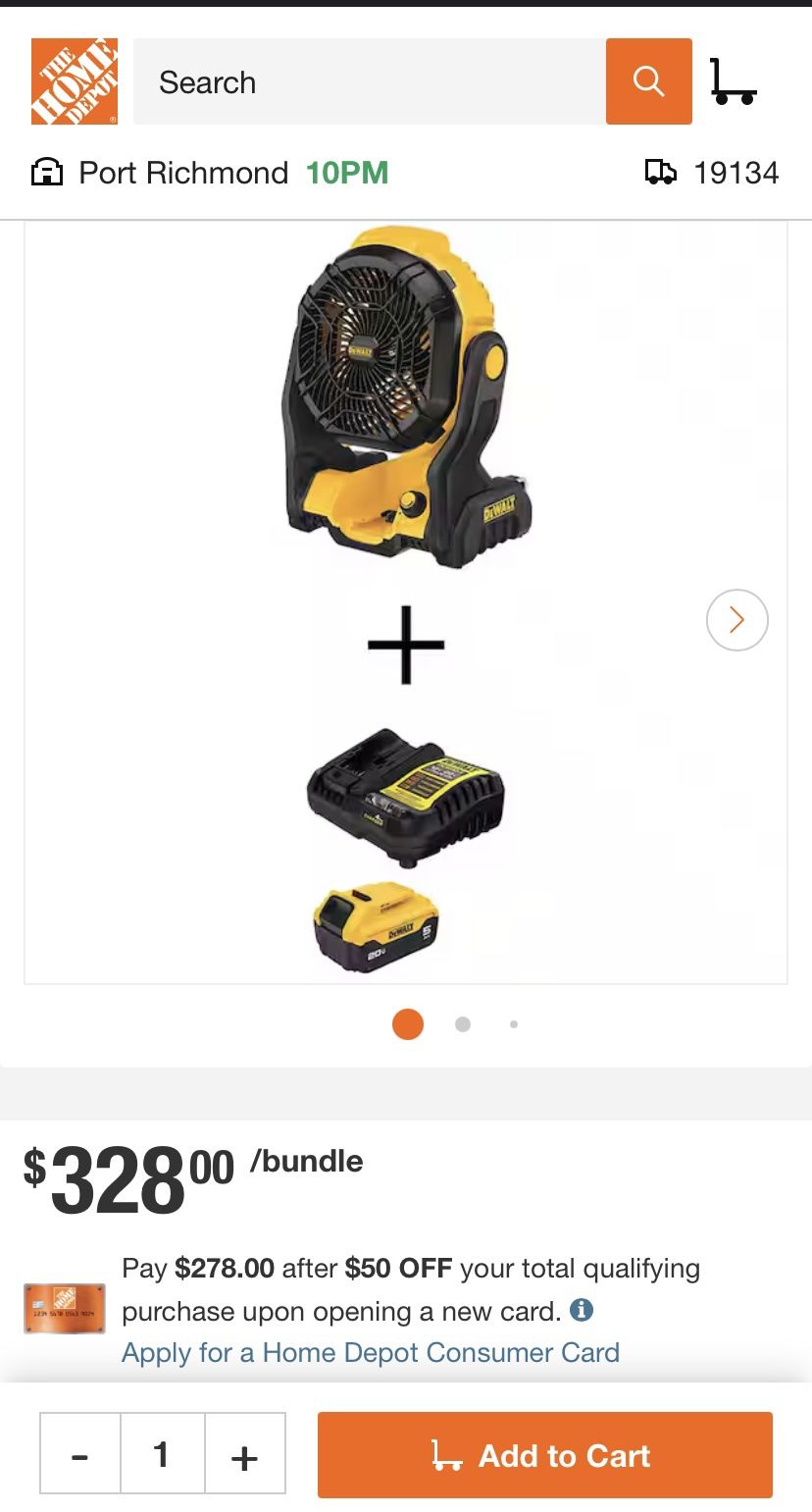 3 Speed dewalt Fan With Battery And Charger Used $100.00