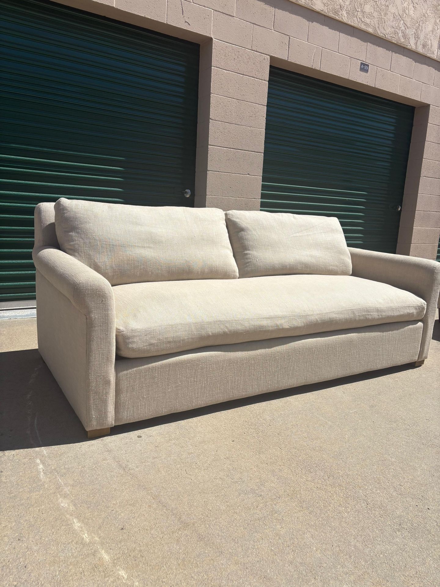 Restoration Hardware Beige Loveseat 🛻Delivery Available🛻