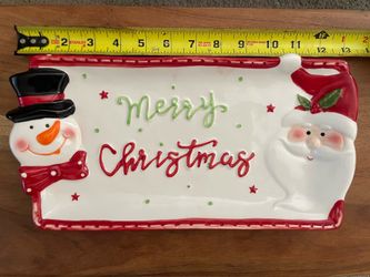 Ceramic Christmas Platter Serving Tray