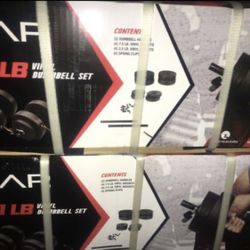 Weights cap 40lb vinyl dumbbell set