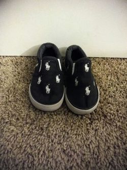 Navy blue boys shoes /polo ralph Lauren