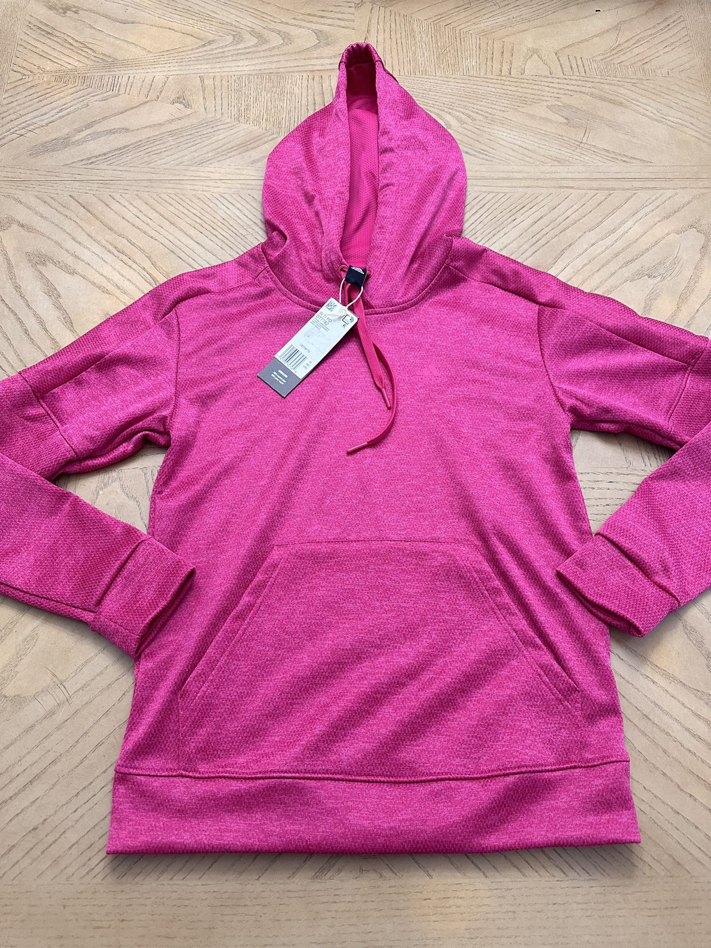 Women's adidas Athletics Essentials Cotton Fleece Hoodie Sweatshirts Pink Size xs