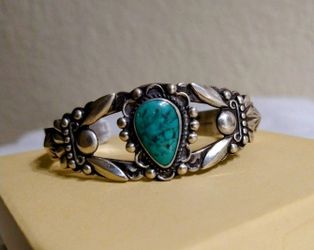 Vintage Sterling Silver Cuff Bracelet 