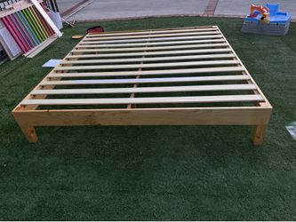 Wooden king size bed frame