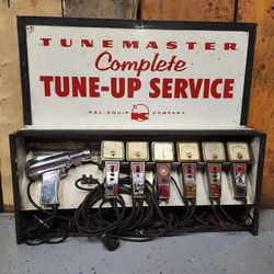 Kal-Equip Tune-Up Service Vintage Tool Automobilia Garage Cabinet