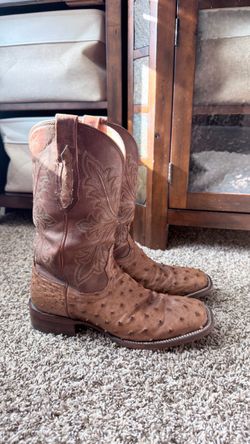 USED Men’s Ariat Genuine Ostrich Boots Size 8.5D