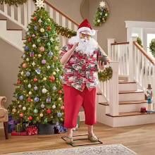Animated Beach Santa Brand New Sealed Box 6 Feet Tall And It Moves And Talks 