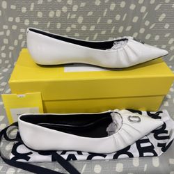 Marc Jacobs Ballerina Flats "The Ali" size 39 (9) White Patent Leather