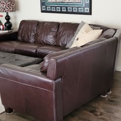 REAL LEATHER 2-piece Sectional