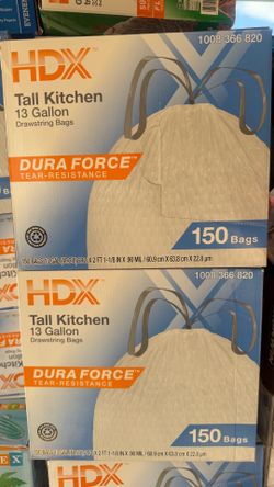 Drawstring bags  150 bags 13 gallon