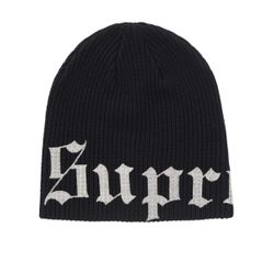 Supreme Old English Printed Beanie Black DS